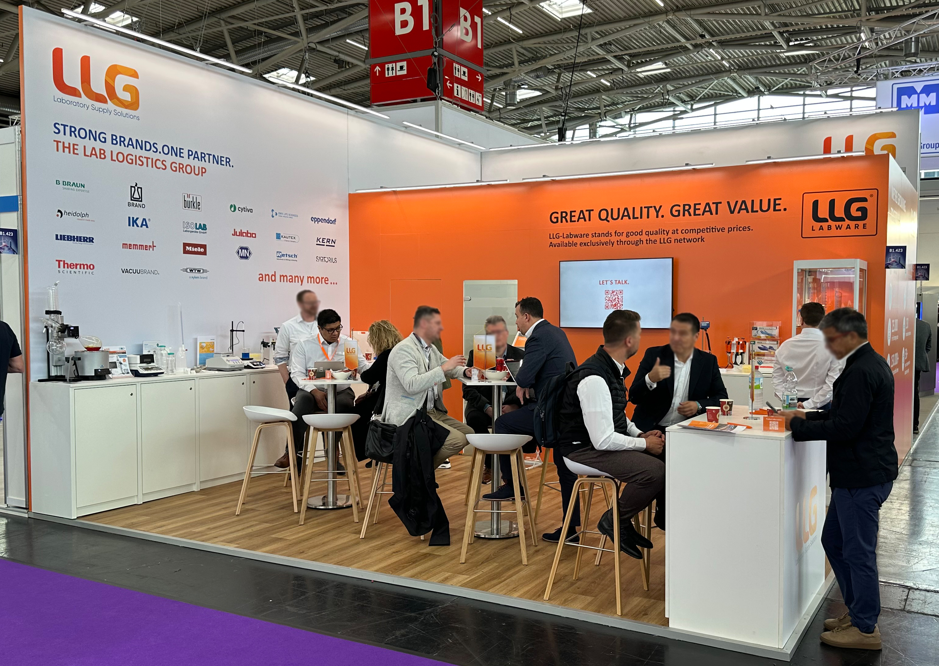 LLG Messestand auf der Analytica Messe München